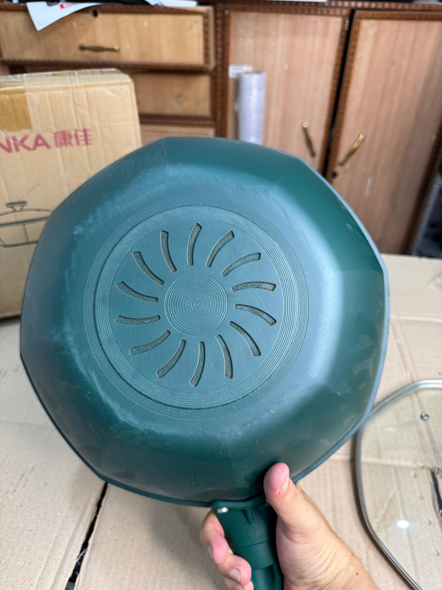 konka 32cm  granite deep fry pan