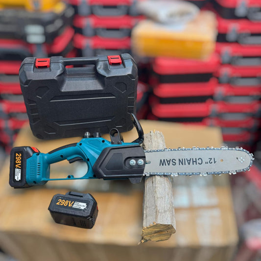 Amazon lot Rechargeable 298v 12inch chainsaw with double battery