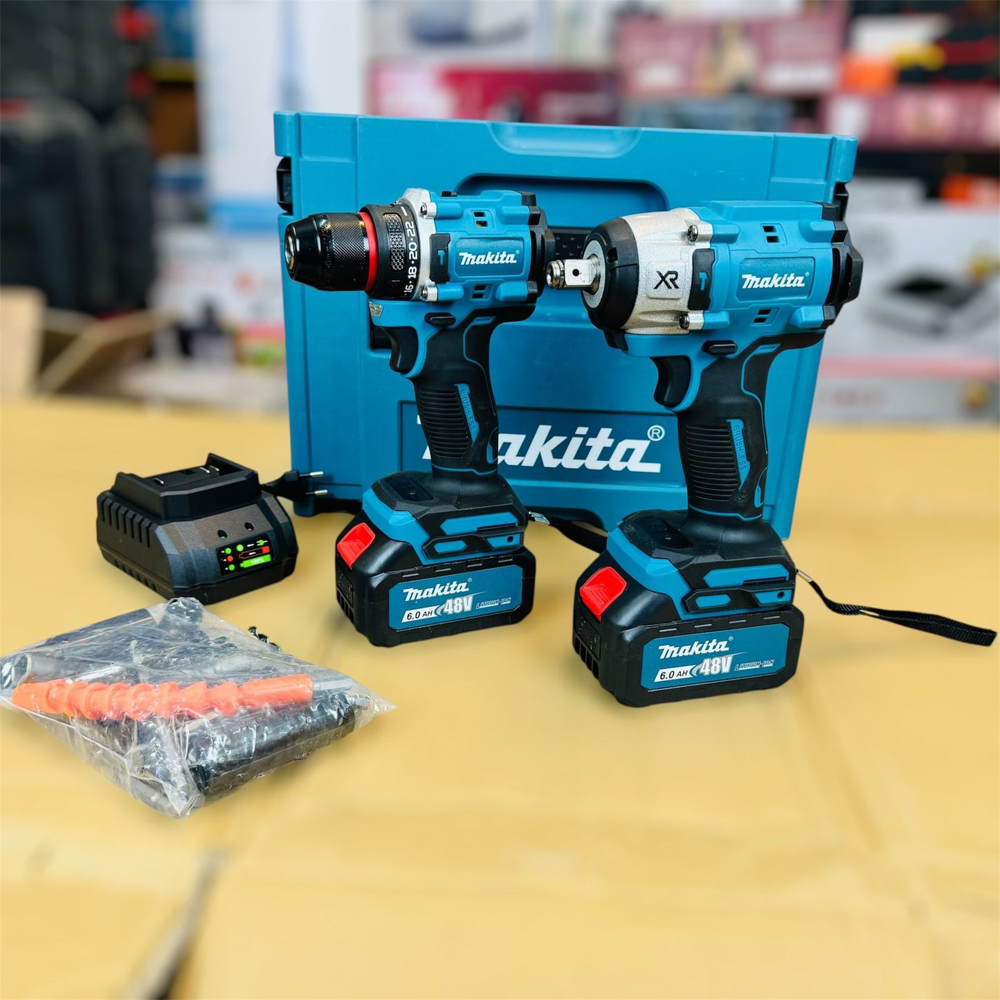 2 in 1 drill & impact with tools set (DeWalt 20V)