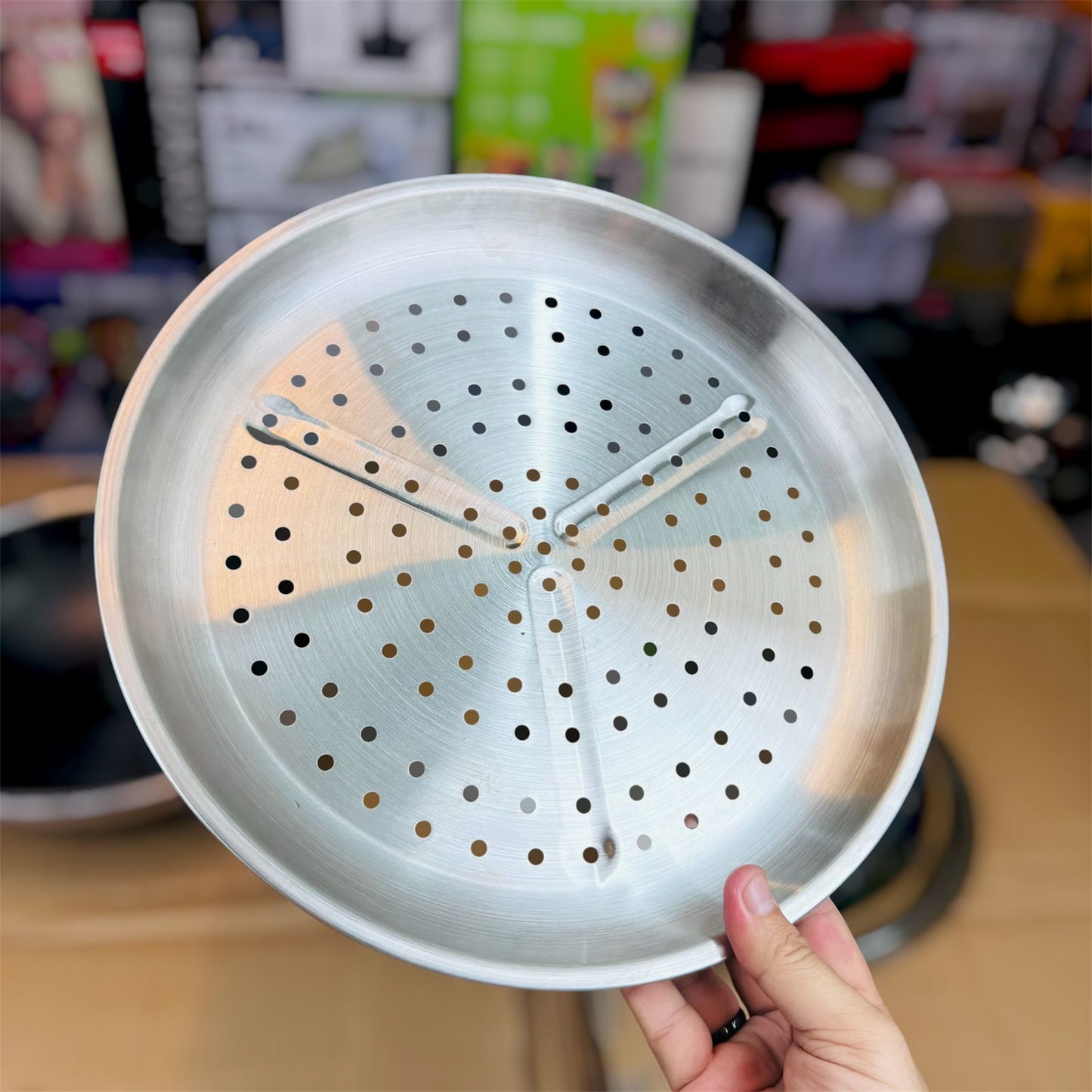 32 cm Honeycomb lesser coating deep fry pan with food stamer