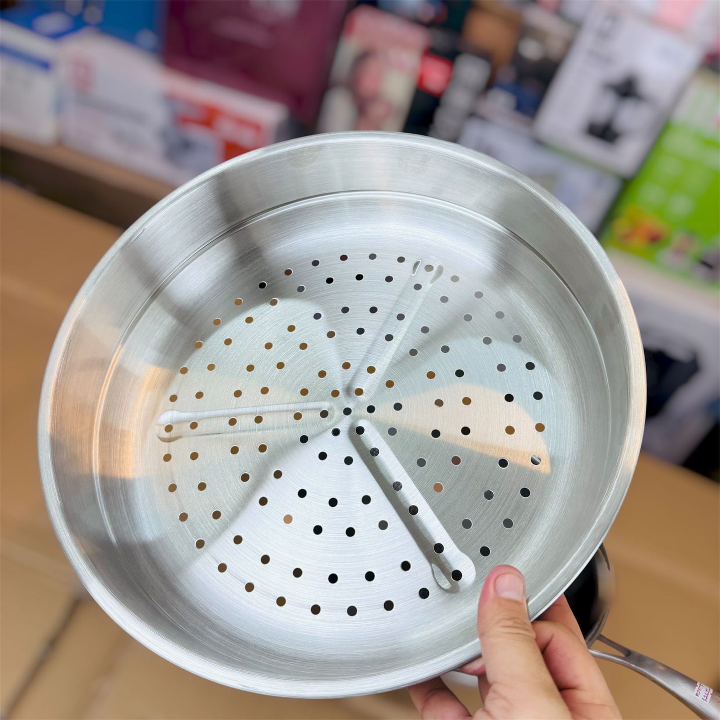 32cm Honeycomb lesser coating deep fry pan with  XL food stamer
