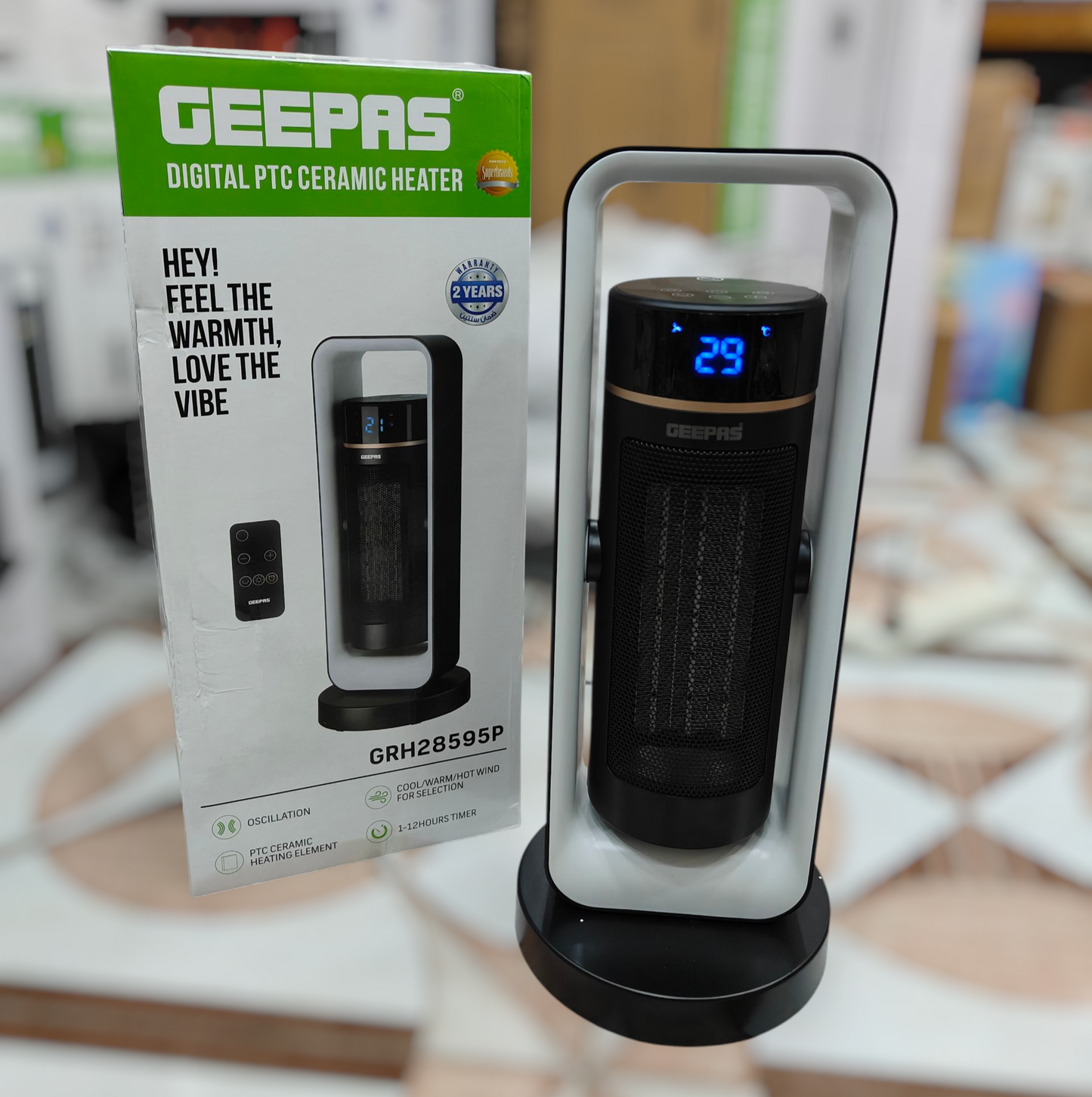 Geepas PTC Digital blower heater GRH 28595p